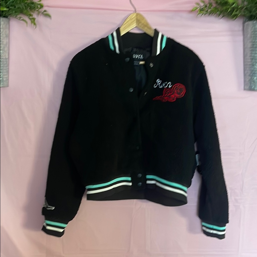 Avirex Black Varsity Jacket